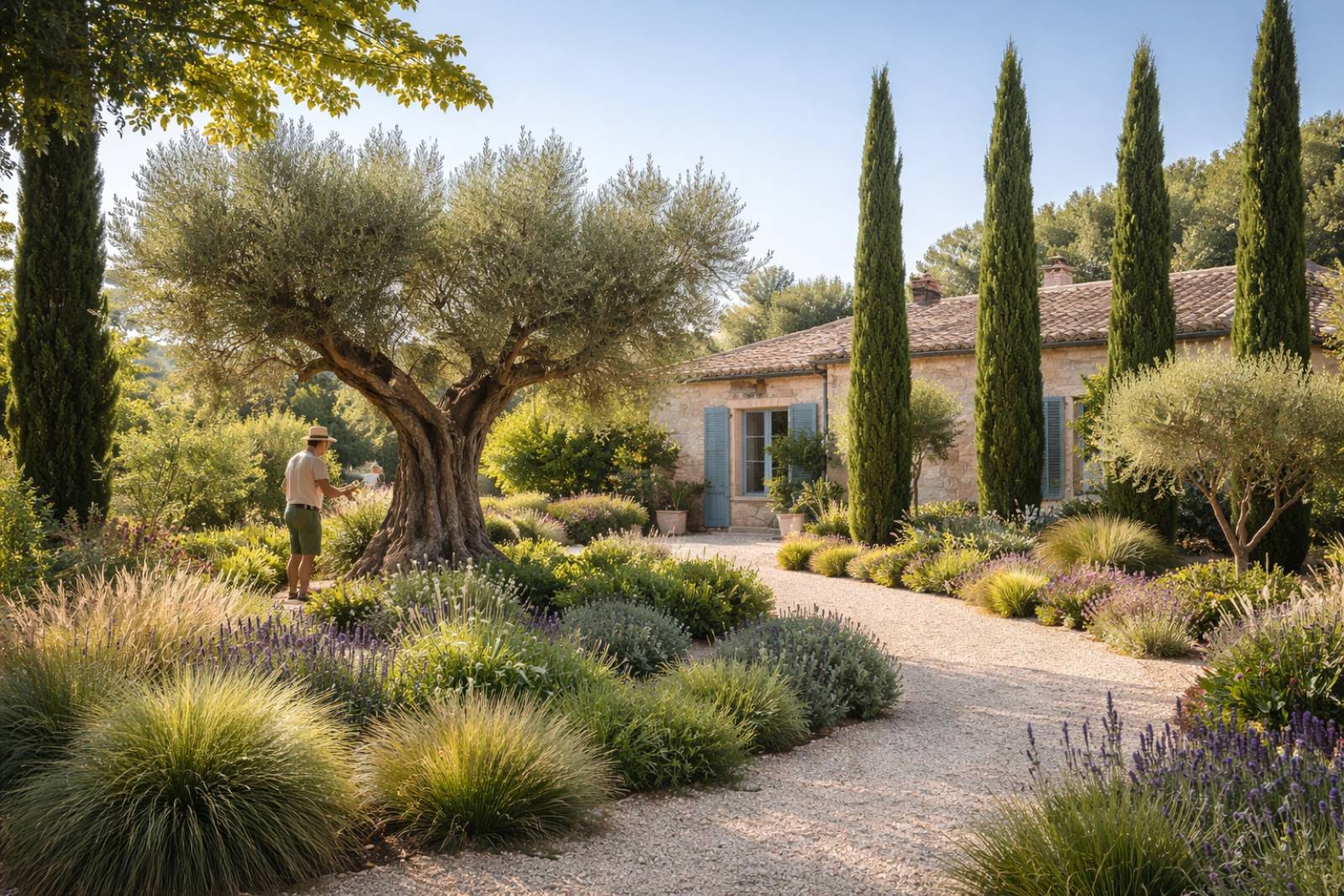 Plantation d’arbres méditerranéens à Saint-Rémy-de-Provence