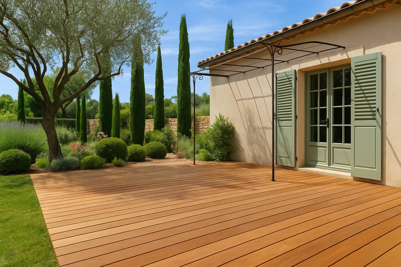 Terrasse en bois imputrescible à Saint-Rémy-de-Provence