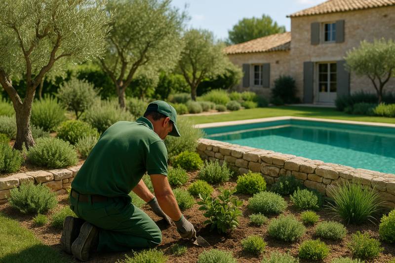 Création de jardins dans les Alpilles par notre paysagiste de St Rémy de Provence