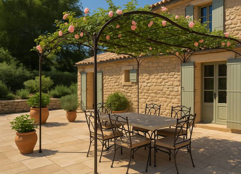 Installation d'une pergola en fer forgé à Saint Rémy de Provence
