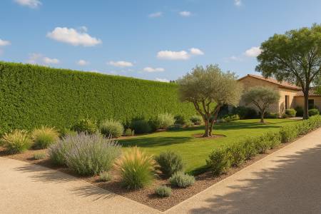 Notre zone d'activité pour ce service Jardinier pour tonte de pelouse naturelle et taille des arbustes en forme de nuage à