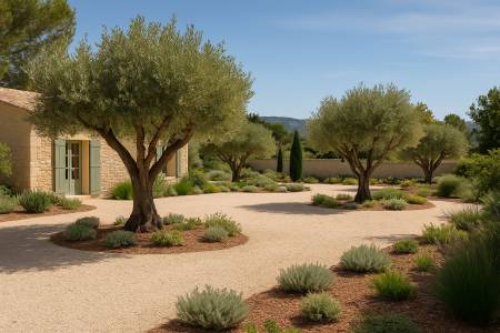 Notre zone d'activité pour ce service Conception de jardin à la française avec plantations de lavandes et cyprès par un jardinier paysagiste à