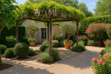 Notre zone d'activité pour ce service Jardinier pour tonte de pelouse naturelle et taille des arbustes en forme de nuage à